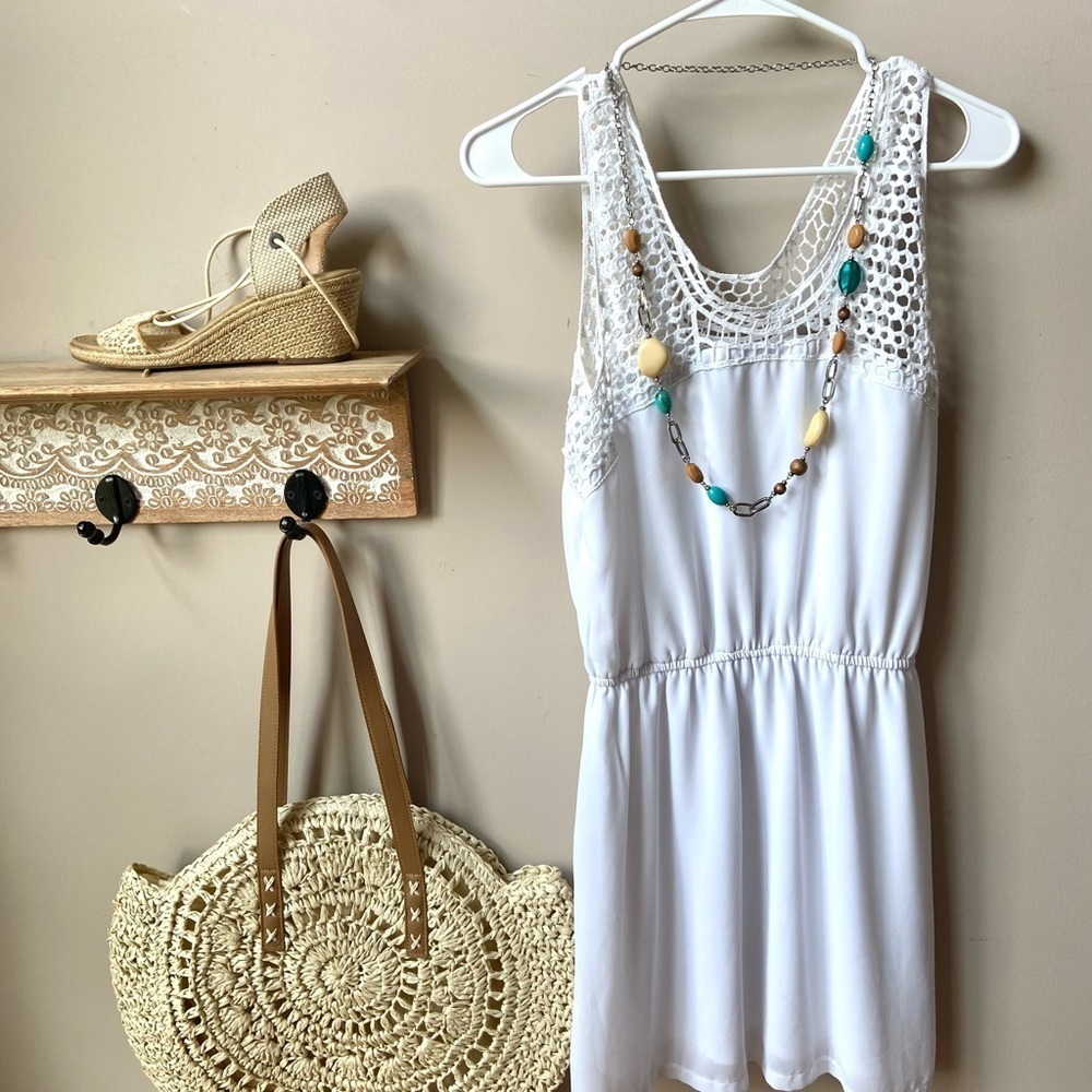 🌊DEX white crochet summer dress - Picture 6 of 7
